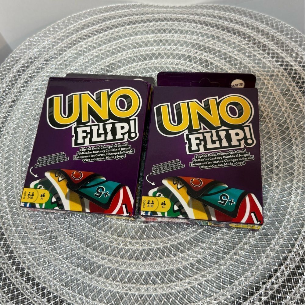Uno Flip Playing Cards Set of 2 Packs NWT
